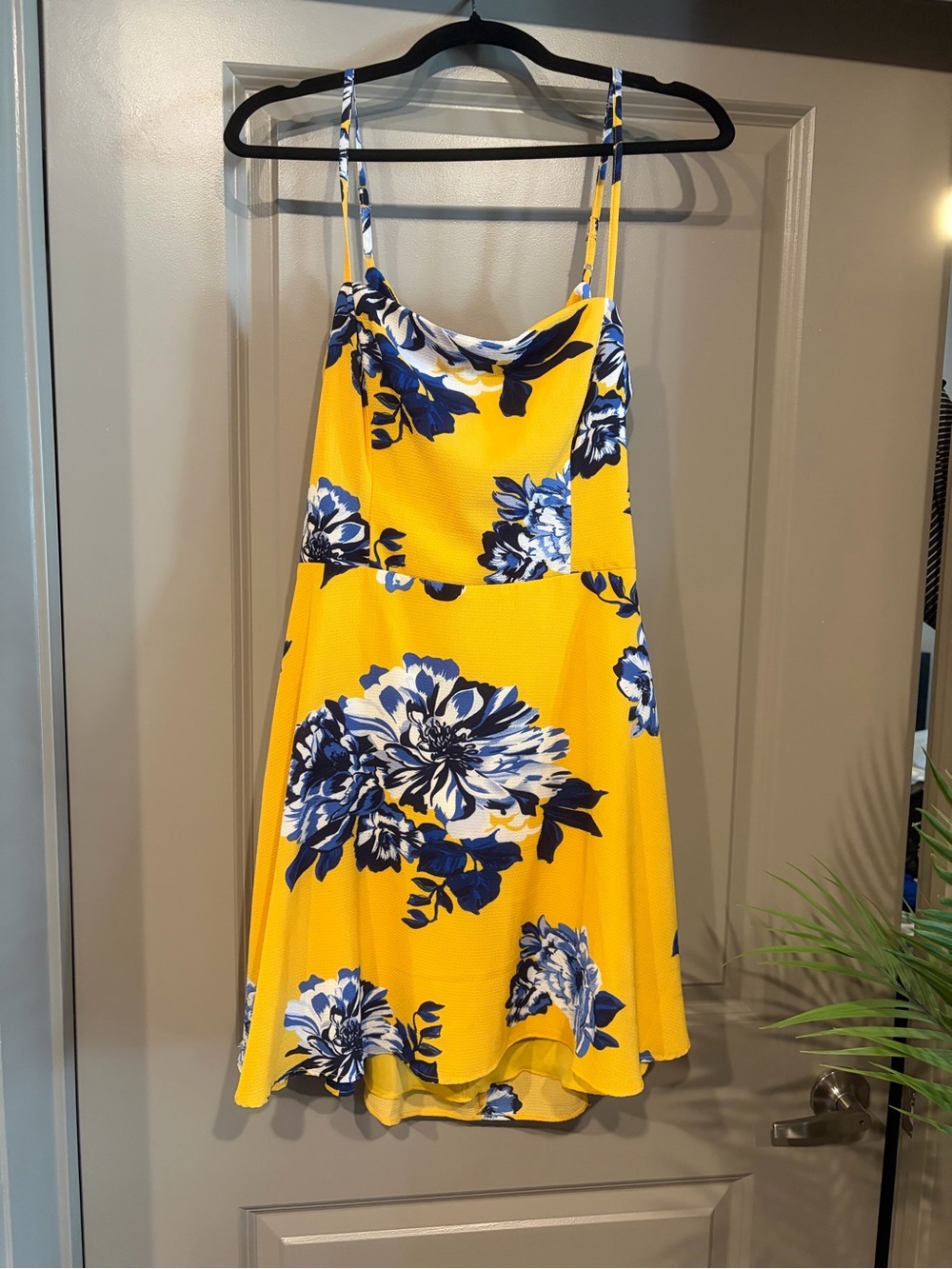 NWOT B Darlin Yellow and blue Floral Mini Dress